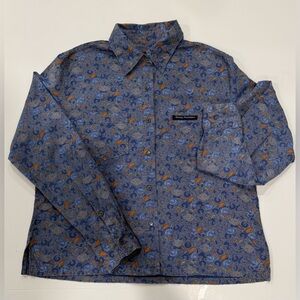 Harley Davidson Women's Long Sleeve Snap Front Paisley Shirt Size L